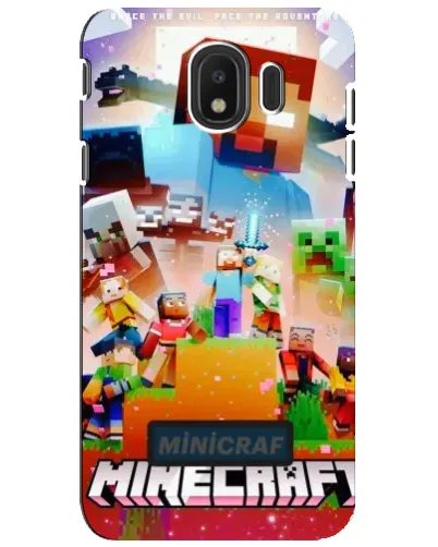Чехол для Samsung Galaxy J4 2018 (SM-J400F) с картинкой «Minecraft герои игры»