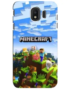 Чехол для Samsung Galaxy J4 2018 (SM-J400F) с картинкой «Minecraft классический мир»
