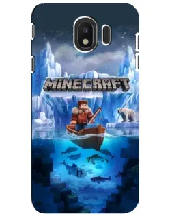 Чехол для Samsung Galaxy J4 2018 (SM-J400F) с картинкой «Minecraft ледяной мир»