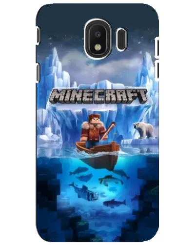 Чехол для Samsung Galaxy J4 2018 (SM-J400F) с картинкой «Minecraft ледяной мир»