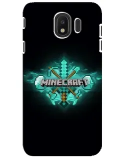 Чехол для Samsung Galaxy J4 2018 (SM-J400F) с картинкой «Minecraft Diamond лого»