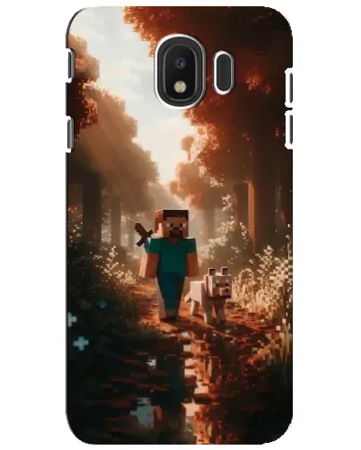 Чехол для Samsung Galaxy J4 2018 (SM-J400F) с картинкой «Стив в лесу»