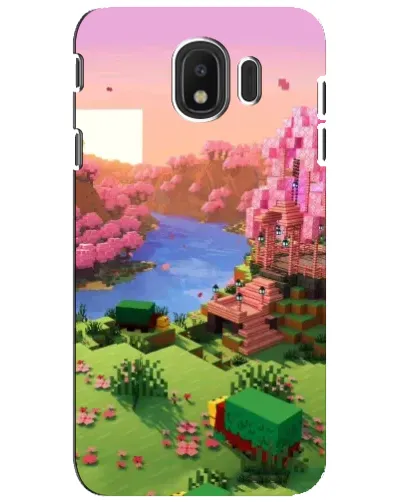 Чехол для Samsung Galaxy J4 2018 (SM-J400F) с картинкой «Розовое дерево Minecraft»