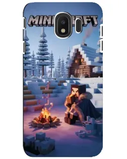 Чехол для Samsung Galaxy J4 2018 (SM-J400F) с картинкой «Зимний Minecraft»
