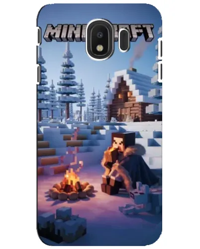 Чехол для Samsung Galaxy J4 2018 (SM-J400F) с картинкой «Зимний Minecraft»