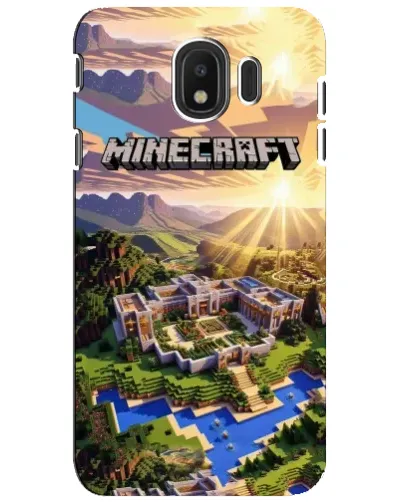 Чехол для Samsung Galaxy J4 2018 (SM-J400F) с картинкой «Minecraft панорама»