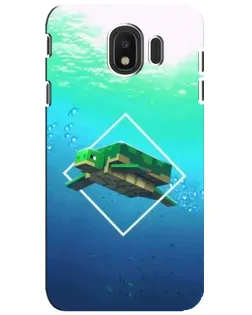 Чехол для Samsung Galaxy J4 2018 (SM-J400F) с картинкой «Черепаха Minecraft»