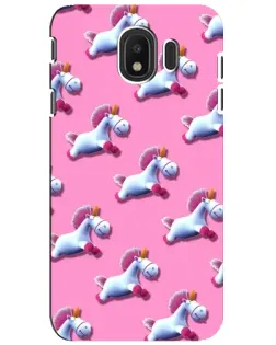 Чехол для Samsung Galaxy J4 2018 (SM-J400F) с картинкой «Единороги на розовом»