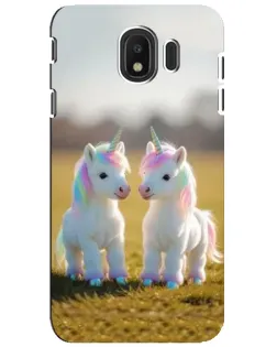 Чехол для Samsung Galaxy J4 2018 (SM-J400F) с картинкой «Пара единорогов»
