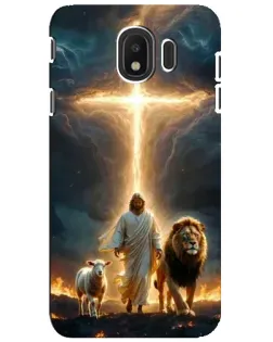 Чехол для Samsung Galaxy J4 2018 (SM-J400F) с картинкой «Лев Иуды и Свет» Чехол для Samsung Galaxy J4 2018 (SM-J400F) с картинкой «Лев Иуды и Свет»