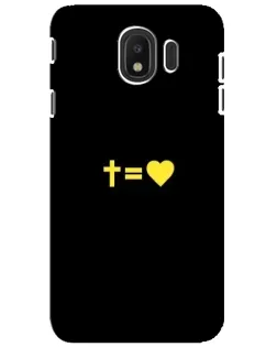 Чехол для Samsung Galaxy J4 2018 (SM-J400F) с картинкой «Сердце и Крест»