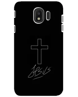 Чехол для Samsung Galaxy J4 2018 (SM-J400F) с картинкой «Графический крест Jesus»