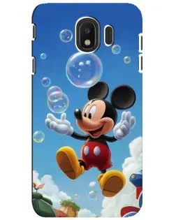 Чехол для Samsung Galaxy J4 2018 (SM-J400F) с картинкой «Mickey и мыльные пузыри»
