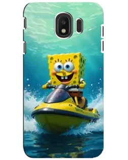 Чехол для Samsung Galaxy J4 2018 (SM-J400F) с картинкой «Спанч Боб на гидроцикле»