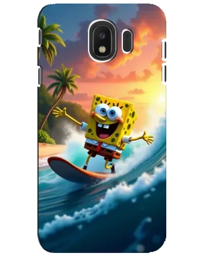 Чехол для Samsung Galaxy J4 2018 (SM-J400F) с картинкой «Губка Боб серфингист»