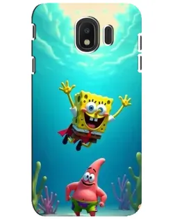 Чехол для Samsung Galaxy J4 2018 (SM-J400F) с картинкой «Спанч Боб под водой»
