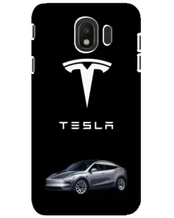 Чехол для Samsung Galaxy J4 2018 (SM-J400F) с картинкой «Tesla Model Y»