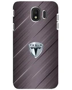Чехол для Samsung Galaxy J4 2018 (SM-J400F) с картинкой «Металлическая текстура Tesla»