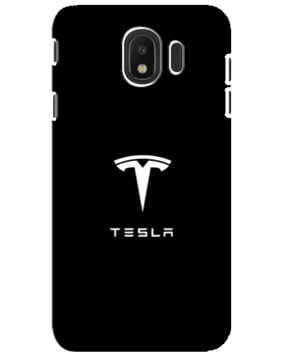 Чехол для Samsung Galaxy J4 2018 (SM-J400F) с картинкой «Tesla White Logo»