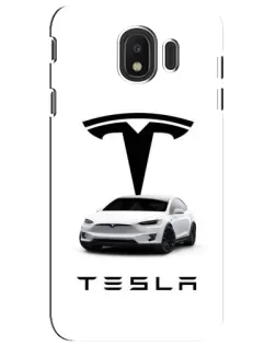Чехол для Samsung Galaxy J4 2018 (SM-J400F) с картинкой «Tesla White Style»