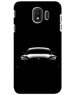 Чехол для Samsung Galaxy J4 2018 (SM-J400F) с картинкой «Фары Tesla Night»