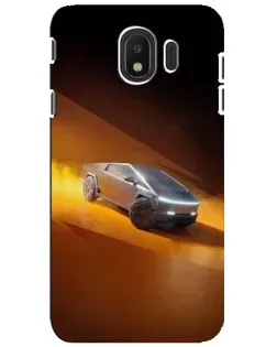 Чехол для Samsung Galaxy J4 2018 (SM-J400F) с картинкой «Cybertruck в пустыне»