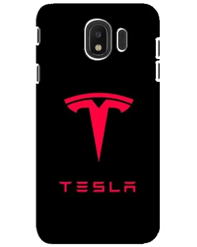 Чехол для Samsung Galaxy J4 2018 (SM-J400F) с картинкой «Tesla Red Logo»