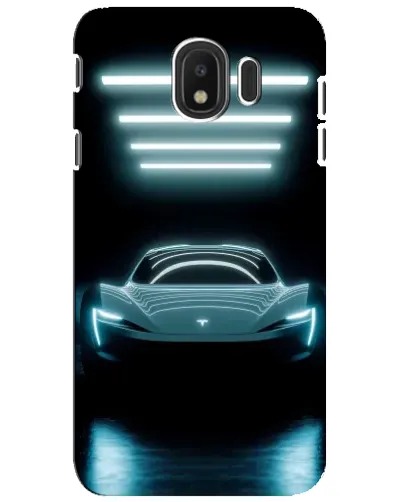 Чехол для Samsung Galaxy J4 2018 (SM-J400F) с картинкой «Tesla в неоне»