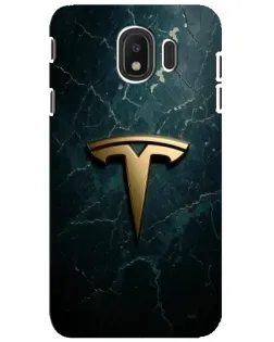 Чехол для Samsung Galaxy J4 2018 (SM-J400F) с картинкой «Мраморная Tesla Gold»