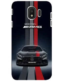 Чехол для Samsung Galaxy J4 2018 (SM-J400F) с картинкой «Mercedes — белый карбон»