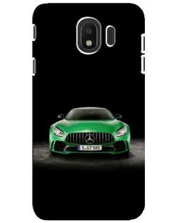 Чехол для Samsung Galaxy J4 2018 (SM-J400F) с картинкой «Mercedes — неоновый лого»