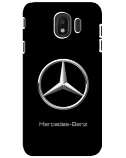 Чехол для Samsung Galaxy J4 2018 (SM-J400F) с картинкой «Mercedes Silver Logo»
