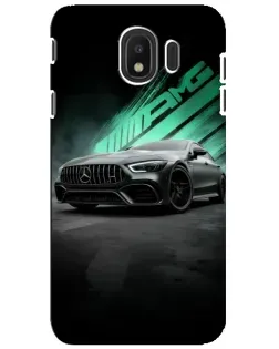 Чехол для Samsung Galaxy J4 2018 (SM-J400F) с картинкой «Темный Mercedes AMG»