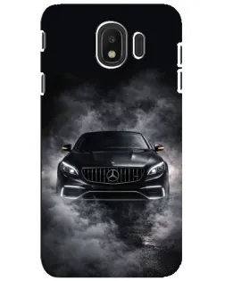 Чехол для Samsung Galaxy J4 2018 (SM-J400F) с картинкой «Mercedes в дыму»