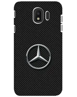 Чехол для Samsung Galaxy J4 2018 (SM-J400F) с картинкой «Карбоновый Mercedes стиль»
