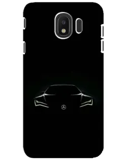 Чехол для Samsung Galaxy J4 2018 (SM-J400F) с картинкой «Mercedes — силуэт авто»