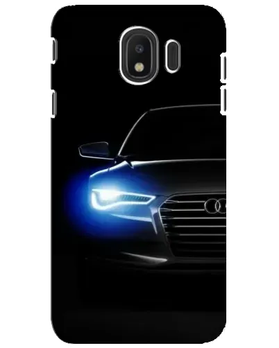 Чехол для Samsung Galaxy J4 2018 (SM-J400F) с картинкой «Неоновый взгляд Audi»
