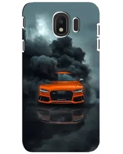 Чехол для Samsung Galaxy J4 2018 (SM-J400F) с картинкой «Audi в облаках дыма»