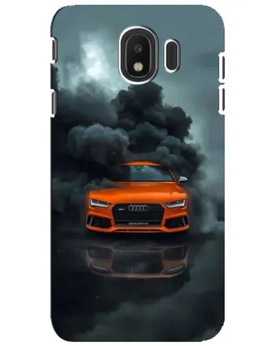 Чехол для Samsung Galaxy J4 2018 (SM-J400F) с картинкой «Audi в облаках дыма»