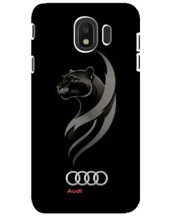 Чехол для Samsung Galaxy J4 2018 (SM-J400F) с картинкой «Графика — пантера и Audi»