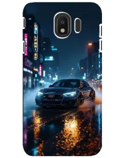Чехол для Samsung Galaxy J4 2018 (SM-J400F) с картинкой «Ночной город и Audi»