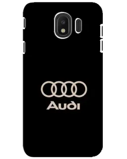 Чехол для Samsung Galaxy J4 2018 (SM-J400F) с картинкой «Audi — золотой логотип»