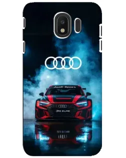 Чехол для Samsung Galaxy J4 2018 (SM-J400F) с картинкой «Audi Sport — неон»