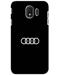 Чехол для Samsung Galaxy J4 2018 (SM-J400F) с картинкой «Audi White Logo»