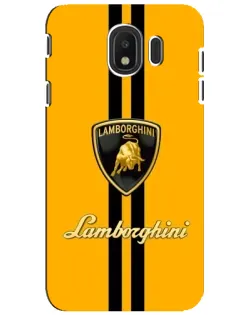 Чехол для Samsung Galaxy J4 2018 (SM-J400F) с картинкой «Lamborghini Stripe желтый»