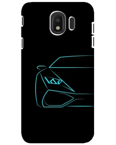 Чехол для Samsung Galaxy J4 2018 (SM-J400F) с картинкой «Голубой силуэт Lamborghini» Чехол для Samsung Galaxy J4 2018 (SM-J400F) с картинкой «Голубой силуэт Lamborghini»