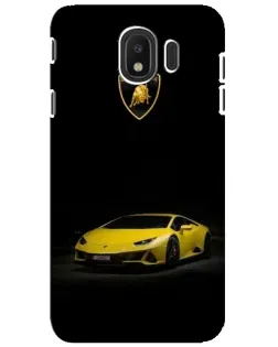 Чехол для Samsung Galaxy J4 2018 (SM-J400F) с картинкой «Lamborghini желтый акцент»