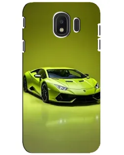 Чехол для Samsung Galaxy J4 2018 (SM-J400F) с картинкой «Салатовый Lamborghini Huracan»