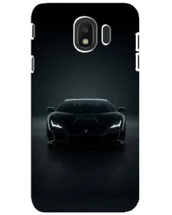 Чехол для Samsung Galaxy J4 2018 (SM-J400F) с картинкой «Черный Lamborghini Aventador»