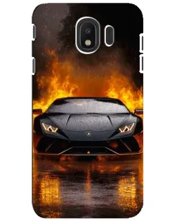 Чехол для Samsung Galaxy J4 2018 (SM-J400F) с картинкой «Lamborghini в огне»